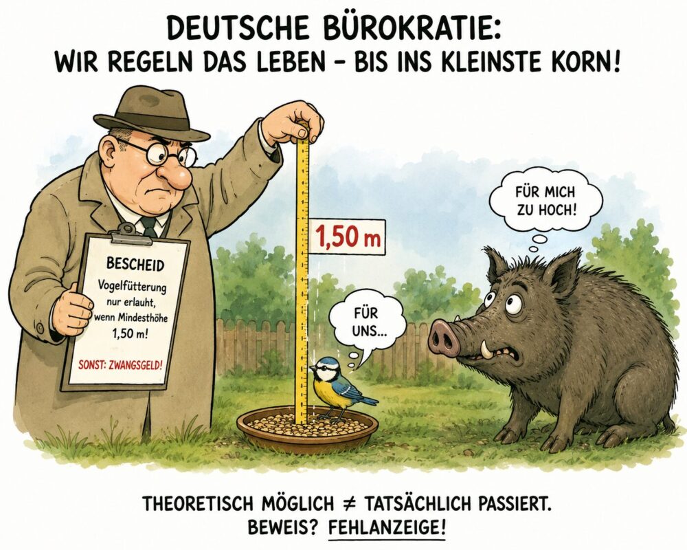 Du betrachtest gerade Selbst beim Vogelfüttern wollen Behörden mitbestimmen